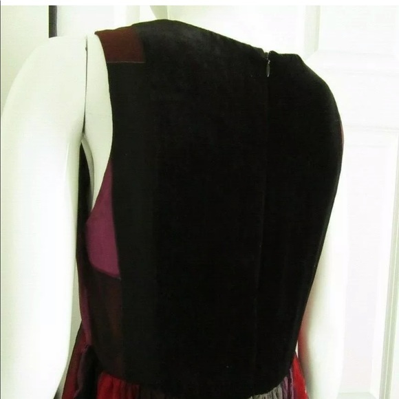 ETRO SLEEVELESS DRESS SILK VELVET VNECK 46 - Picture 6 of 10